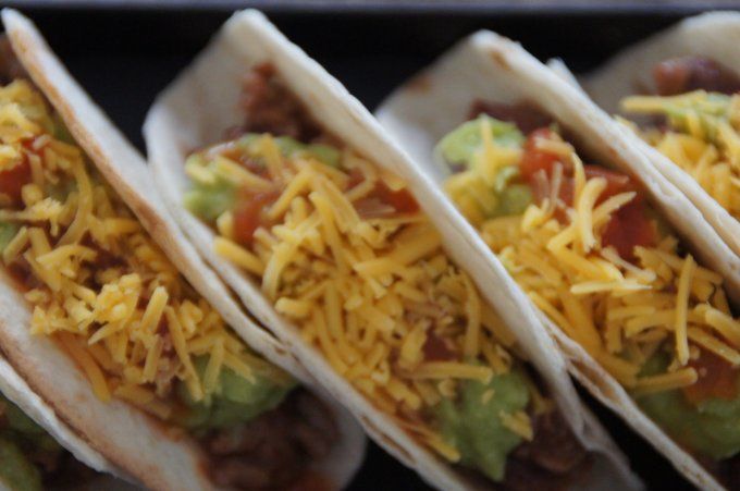 Mini tacos, poulet et chili